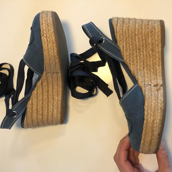 Prada Espadrille Wedges in Denim - Picture 2 of 8